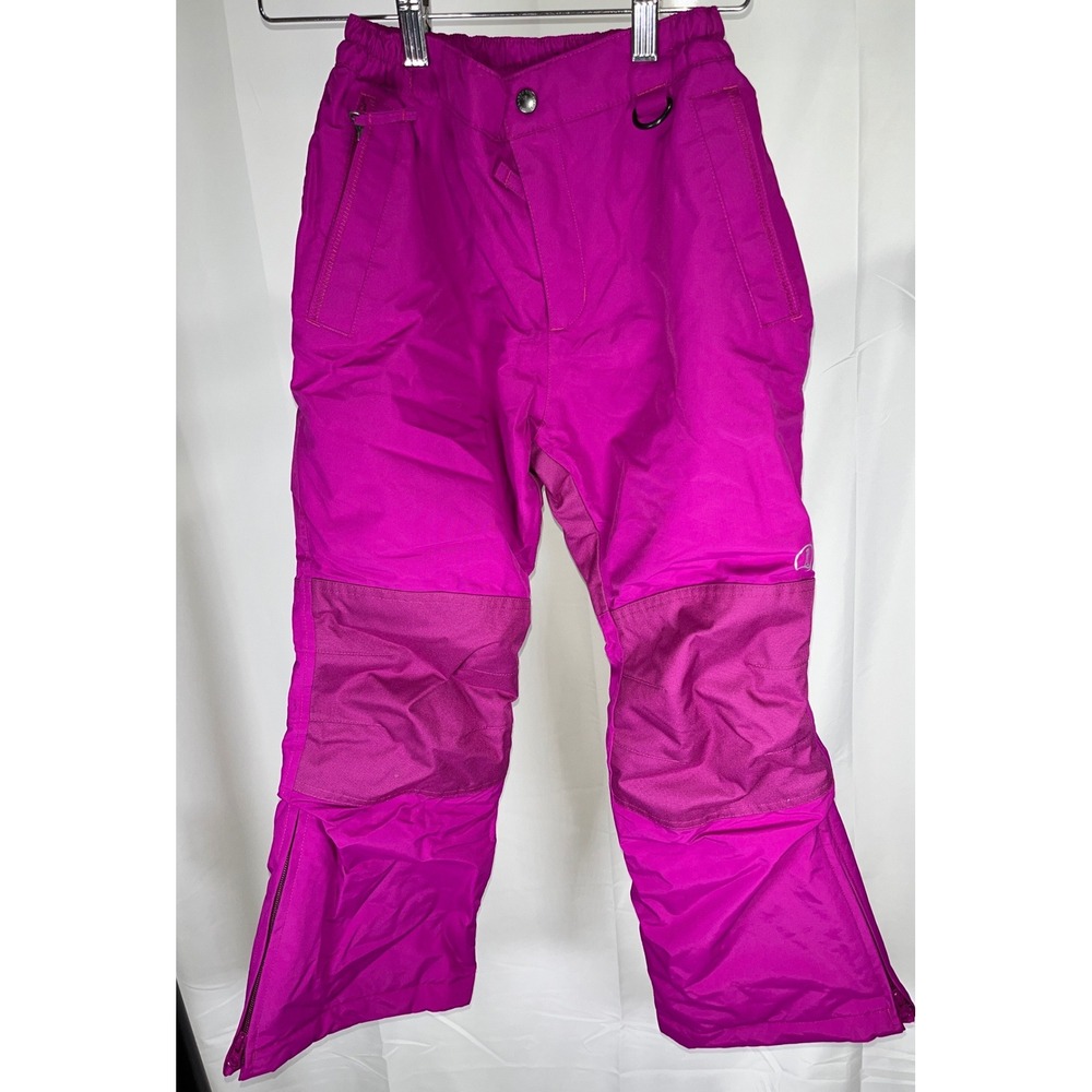 Lands End Squall Kids Pink Snow Pants Insulated Winter Ski Sledding Size 7